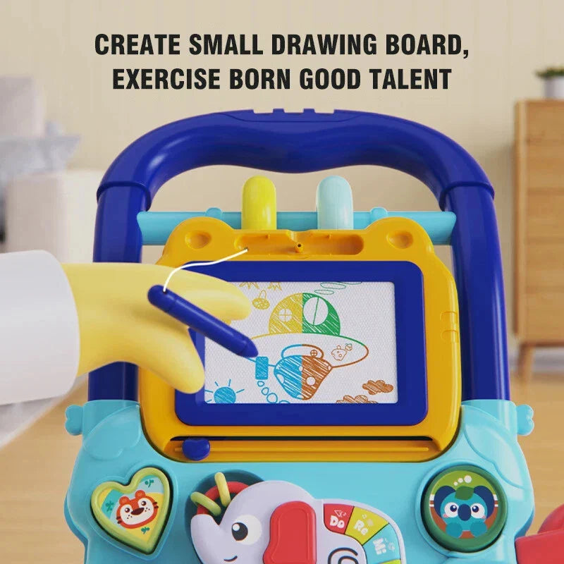 Baby Walker Multifunction Toddler Trolley Musical Drawing Walker Exercise